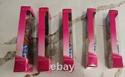 FIVE! Vintage Mattel 1995 Sparkle Beach Barbies! NEW! Super cute