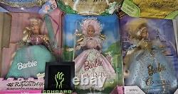 Fairy tale Barbie lot of 6 vintage in box 1990s. + 3 matching ornaments