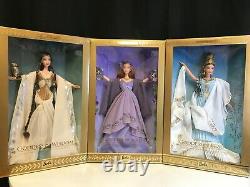 GODDESS OF WISDOM BEAUTY SPRING Barbie Doll Lot 3 Classical Greek Full Series