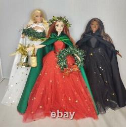 Ghost of Christmas Carol Scrooge book Barbie doll OOAK Holiday Decor Set Lot