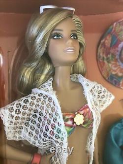 Gold Label Designer Trina Turk Malibu Barbie Doll Bathing Suit Purse Scarf