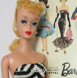 Gorgeous Near Mint #5 Blonde Ponytail in BOX 1961 Barbie Vintage NMIB