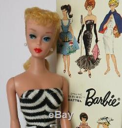 Gorgeous Near Mint #5 Blonde Ponytail in BOX 1961 Barbie Vintage NMIB