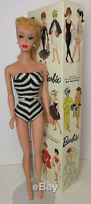 Gorgeous Near Mint #5 Blonde Ponytail in BOX 1961 Barbie Vintage NMIB