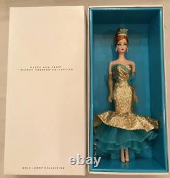 HOLIDAY HOSTESS HAPPY NEW YEAR BARBIE GOLD X8282 NRFB WithSHIPPER LE 3,100