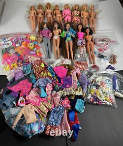 HUGE 60s-90s Barbie dolls lot with clothes great preowned condition Must See! Look