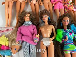 HUGE 60s-90s Barbie dolls lot with clothes great preowned condition Must See! Look