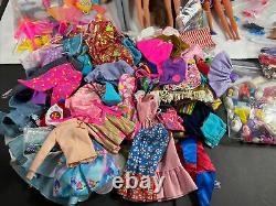 HUGE 60s-90s Barbie dolls lot with clothes great preowned condition Must See! Look