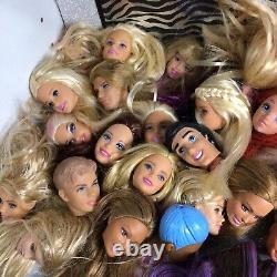HUGE BARBIE DOLL & OTHERS HEAD LOT of 60 Barbie Doll Heads for OOAK CRAFTS