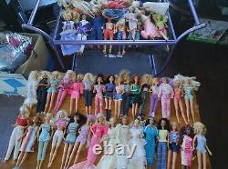 HUGE Barbie Mattel Lot, Case, Dolls, Clothes, Shoes, Accessories, 1960s & Up