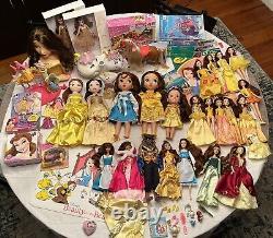 HUGE Disney Princess Beauty & The Beast Belle Barbie Doll Collection Lot AMAZING
