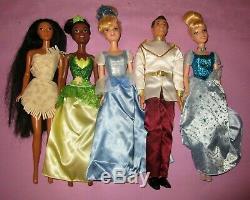 HUGE Disney Store Mattel Barbie Sized Rapunzel Aurora Frozen Jasmine Doll Lot A