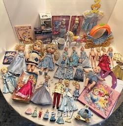 HUGE Disney Store Princess Cinderella Mattel Barbie Doll Collection Lot AMAZING