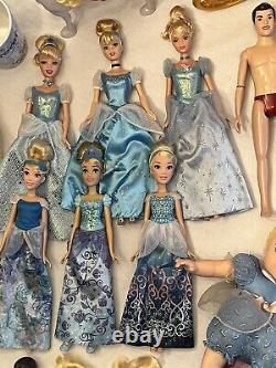 HUGE Disney Store Princess Cinderella Mattel Barbie Doll Collection Lot AMAZING