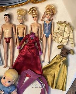 HUGE Disney Store Princess Cinderella Mattel Barbie Doll Collection Lot AMAZING