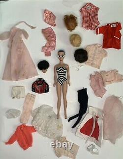 HUGE EARLY 1960s Barbie Dream House Lot Headband Barbie Midge Ken Original Owner
