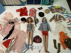 HUGE EARLY 1960s Barbie Dream House Lot Headband Barbie Midge Ken Original Owner