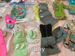 HUGE LOT 60's Vintage & Mod Barbie and friends Dolls Clothes Shoes Accessories