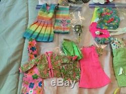 HUGE LOT 60's Vintage & Mod Barbie and friends Dolls Clothes Shoes Accessories