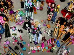 HUGE LOT Mattel Monster High, Ever After & Barbie Friends 66 Dolls & Accessories