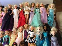 HUGE Mattel Barbie Dolls Disney Princess Vintage to Modern Mixed Lot of 80