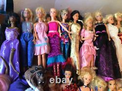 HUGE Mattel Barbie Dolls Disney Princess Vintage to Modern Mixed Lot of 80