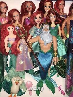 HUGE Mattel Disney Little Mermaid Sister Ariel Daughter Melody Barbie Lot RARE