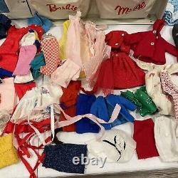 HUGE Vintage 1958 BARBIE and 1962 MIDGE Lot Case Clothes Wigs Accessories