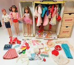 HUGE Vintage Barbie lot SKIPPER SCOOTER RICKY with case, MANY clothes