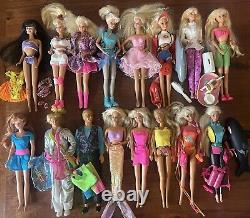 HUGE Vtg 80's/90's Mattel Barbie Ken Lot Baywatch Kira Rollerblade Clothes House