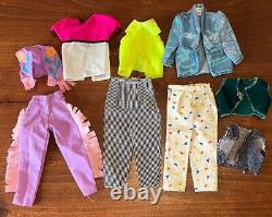 HUGE Vtg 80's/90's Mattel Barbie Ken Lot Baywatch Kira Rollerblade Clothes House