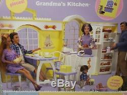 Happy Family Grandmas Kitchen Barbie Doll Set 2003 Mattel #b9880 Mint Nrfb