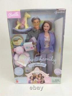 Happy Family Grandpa Grandma Barbie Lot Grandparents Sealed Retired Mattel 2003