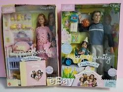 Happy Family Pregnant Midge & Baby + Alan & Ryan Birthday Barbie Dolls Lot of 2