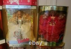 Happy Holidays Barbie 1988-2003 NRFB Collection Lot Of 18 Special Edition