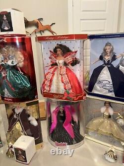 Happy Holidays Barbie Doll Collector 1988-2000 & 6 Matching &ornaments