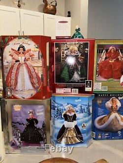 Happy Holidays Barbie Doll Collector 1988-2000 & 6 Matching &ornaments