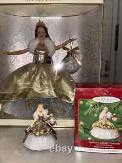 Happy Holidays Barbie Doll Collector 1988-2000 & 6 Matching &ornaments