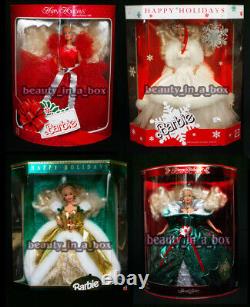 Happy Holidays Barbie Doll Collector Holiday 1988 2015 Lot 28 Christmas Set