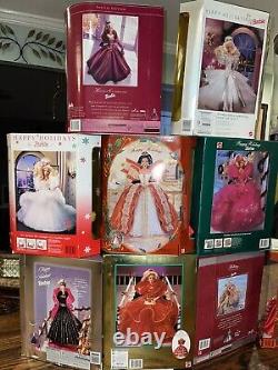 Holiday Barbie 1989-2002 Lot Of 14 NRFB! Includes RARE MISPRINTS ('94 &'97!)