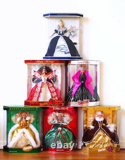 Holiday Barbie Doll 1988 1989 1993 19941996 2007 LOT 16 Happy Holidays