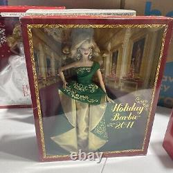 Holiday Barbie Doll Lot Of (5) Mattel 2001, 2010, 2011, 2012, 2013 New In Box