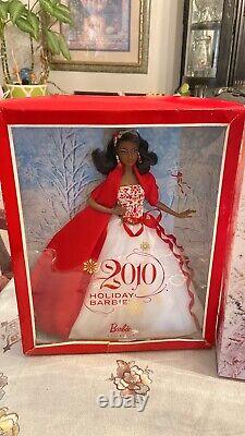 Holiday barbie dolls in box lot