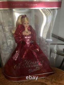 Holiday barbie dolls in box lot vintage