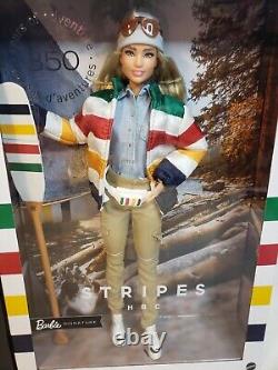 Hudson's Bay & Hbc Stripes Barbie Doll Lot Mattel Djn09 Ght68 Nrfb