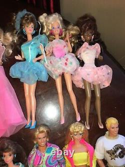 Huge 80s 90s Vintage Barbie Doll Mixed Lot Totally Hair Rockers Steffie Face