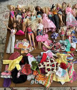 Huge Barbie Lot Includes Dolls And Accessories