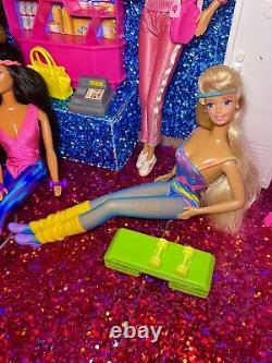 Huge Barbie VTG 80s 90s Fitness Workout Lot Clothes & Accessories