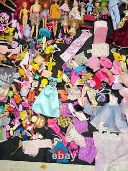 Huge Barbies, Friends, Clothes, Accessories and Furniture Lot