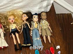 Huge Bratz 14 Doll Lot W Accessories (2001-03) & Some Barbie mixed in Read Desc